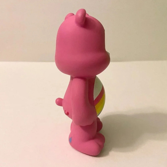 Vintage TCFC Care Bear Squeeze Toy Cheer Bear 4 Inch Tall Figure - Picture 5 of 9